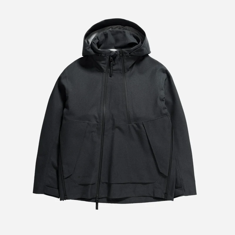 Textured Twill Gore-tex 3l Sta Charcoal Grey