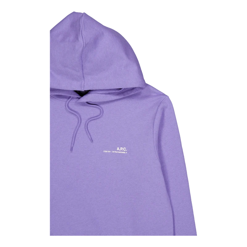 Hoodie Item H Overdye Piq - Violet Chine