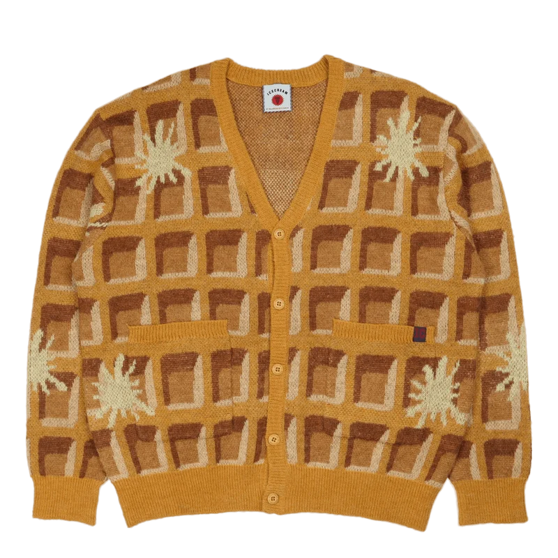 Waffle Cardigan Waffle Print