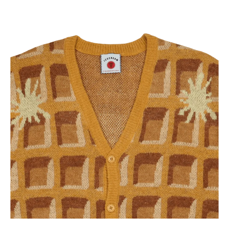Waffle Cardigan Waffle Print