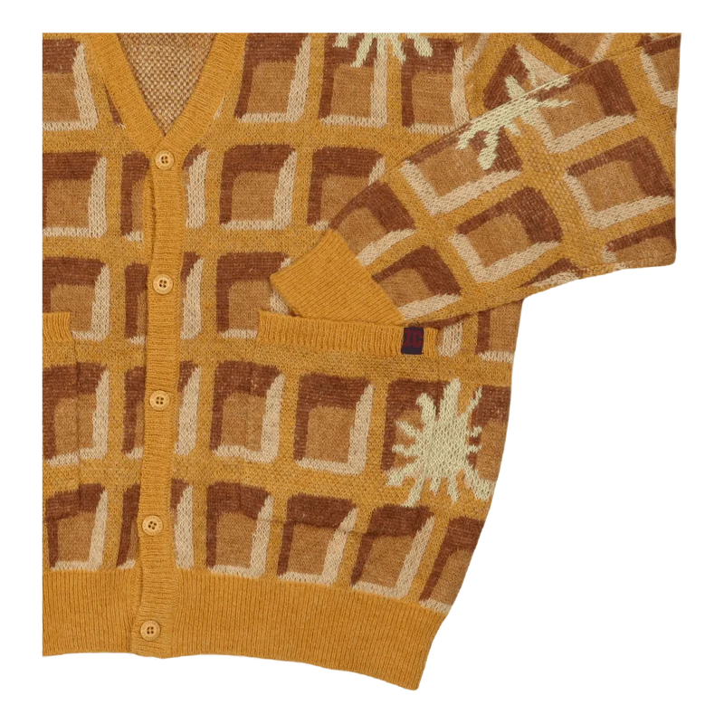 Waffle Cardigan Waffle Print