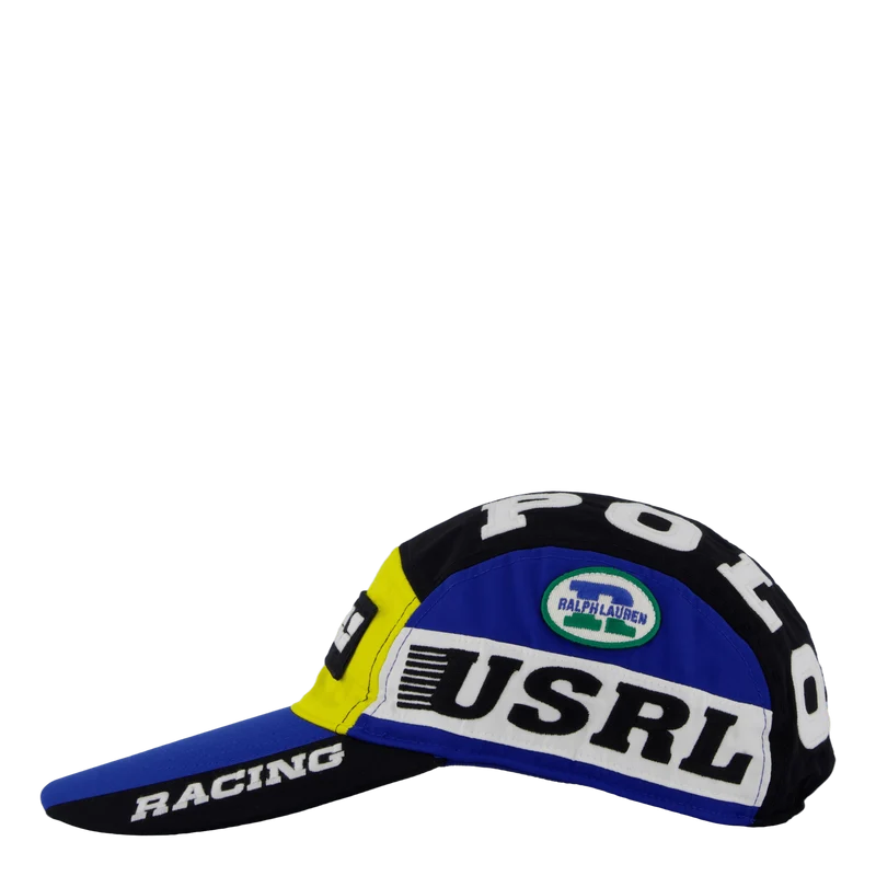 Color-Blocked Long-Bill Cap Polo Black / Sapphire Star