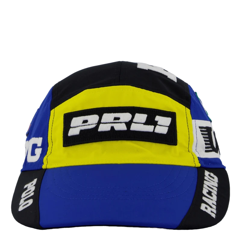 Color-Blocked Long-Bill Cap Polo Black / Sapphire Star
