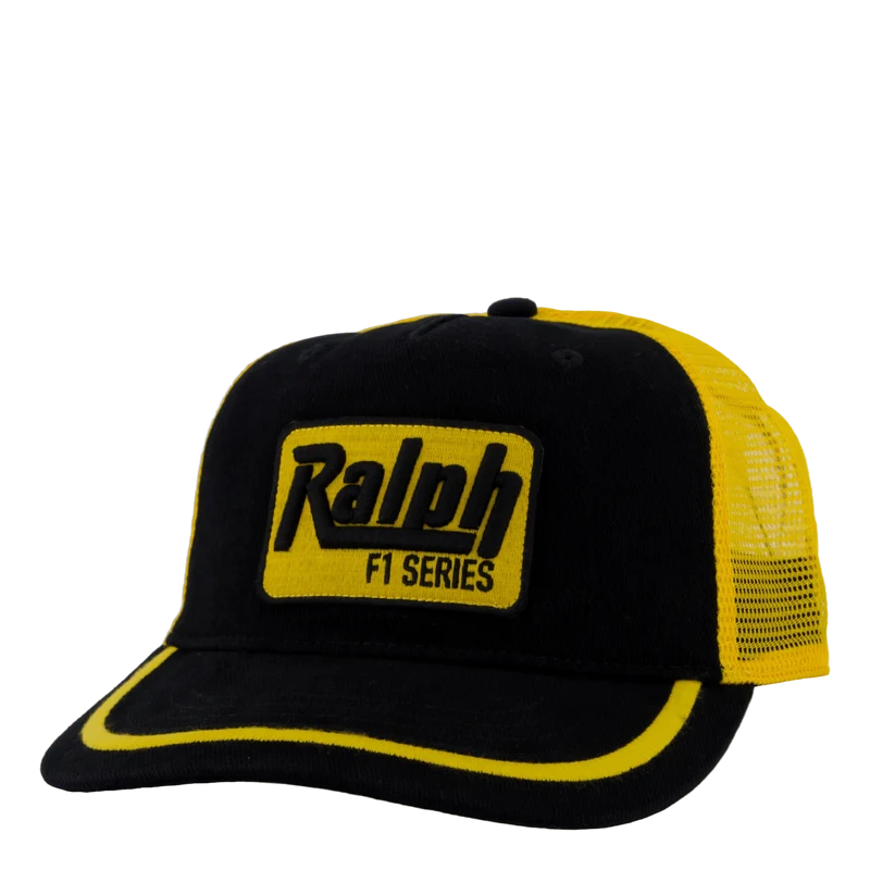Racing-Patch Twill Trucker Cap Polo Black Multi