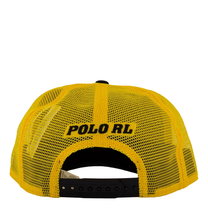 Racing-Patch Twill Trucker Cap Polo Black Multi