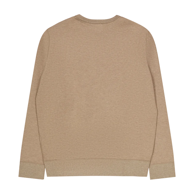 Marled Double-Knit Sweatshirt Dark Taupe Heather