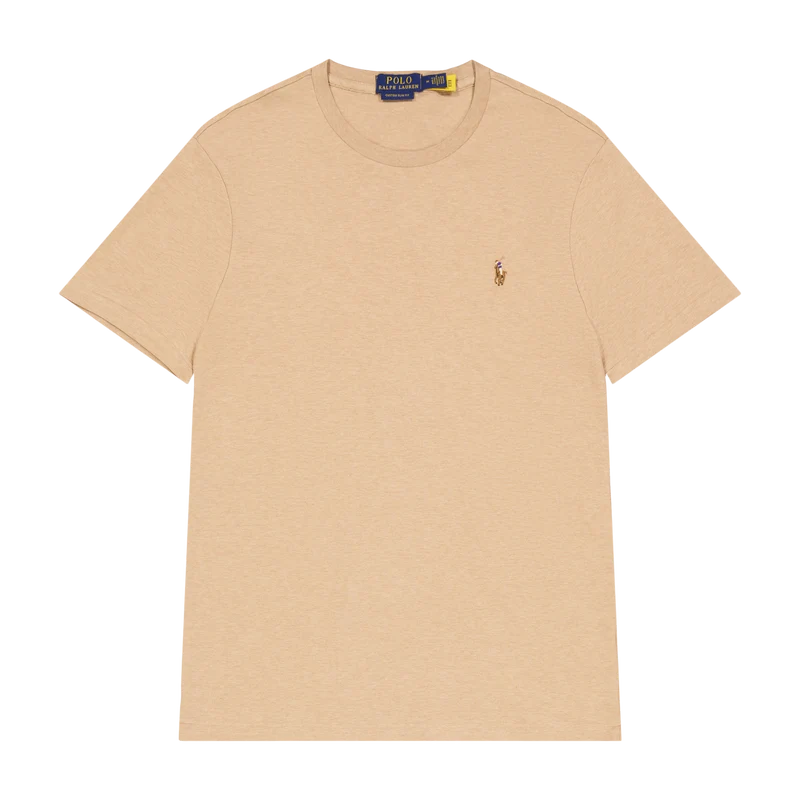 Custom Slim Fit Soft Cotton T-Shirt Classic Camel Heather
