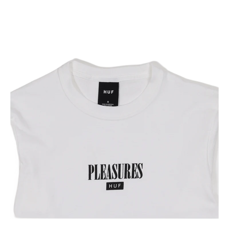 HUF X PLEASURES SPORE L/S TEE WHITE