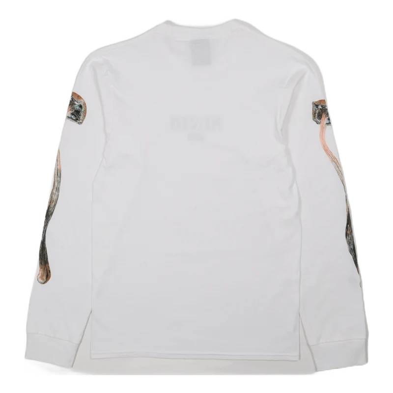 HUF X PLEASURES SPORE L/S TEE WHITE