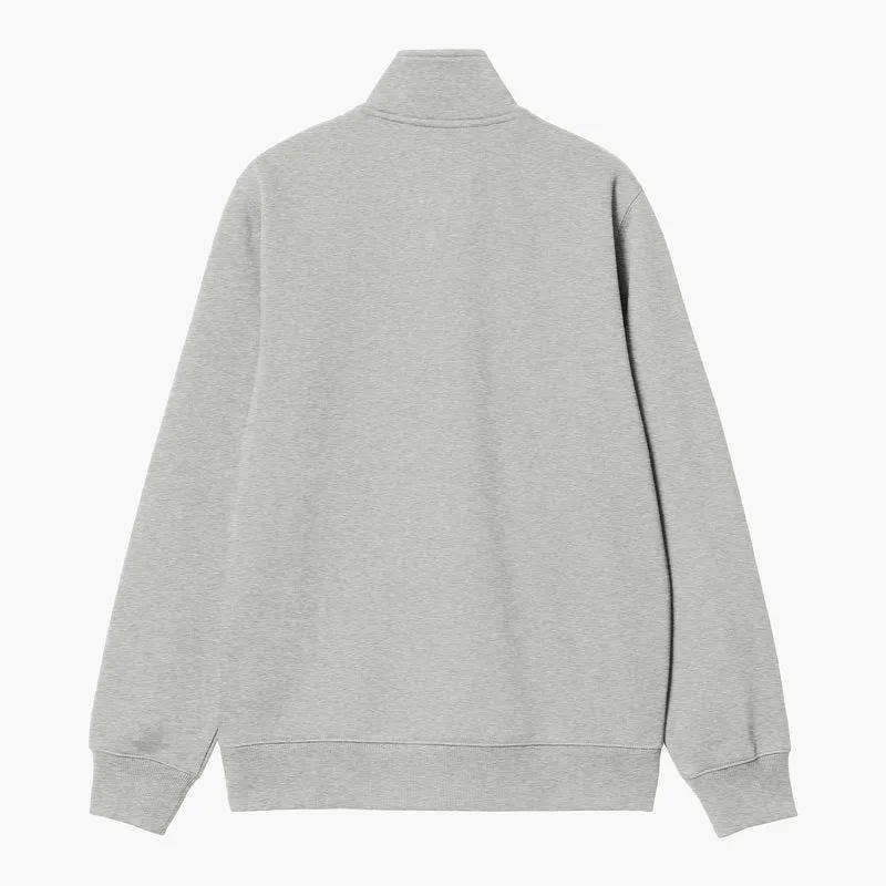 Chase Neck Zip Sweat Grey Heather / Gold