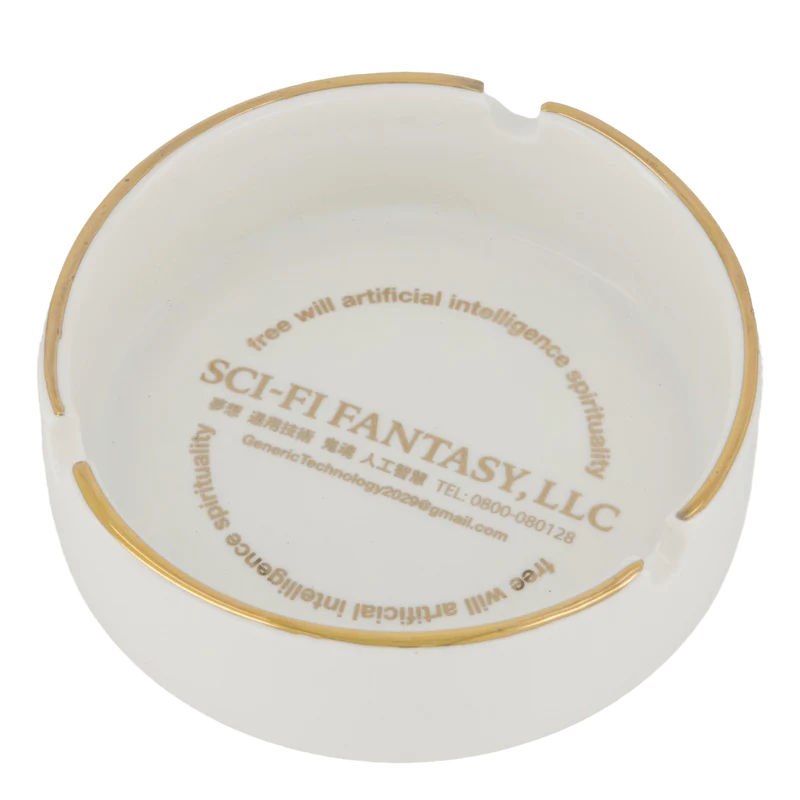 Sc-fi Ashtray White/gold