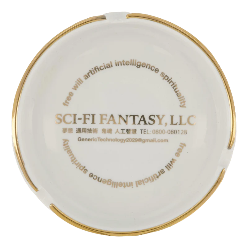 Sc-fi Ashtray White/gold