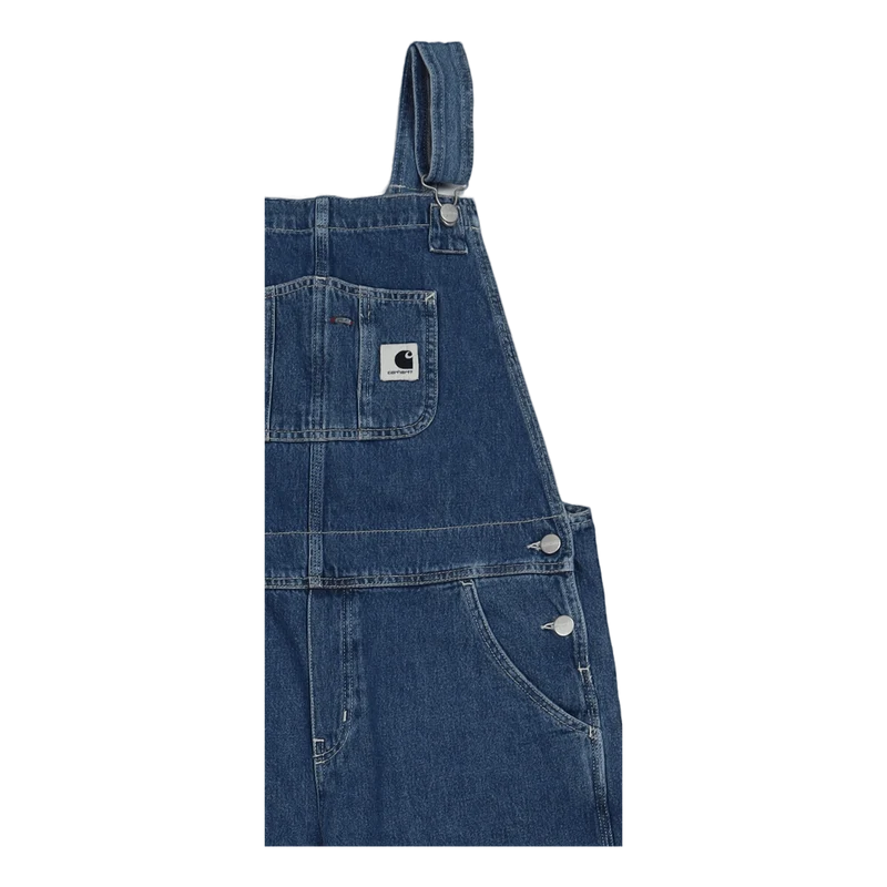 W' Bib Overall Straight Blue