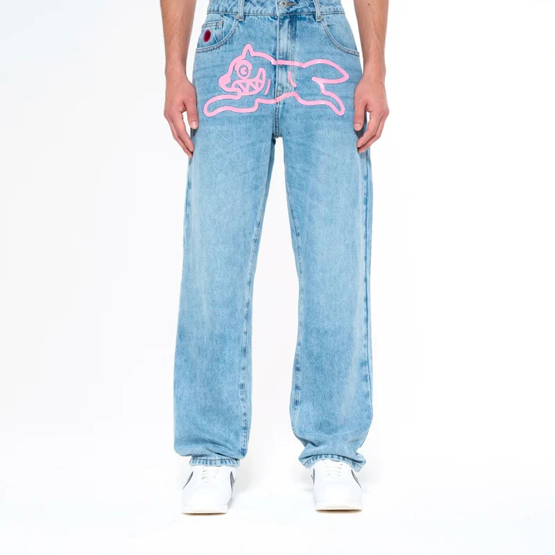 Running Dog Denim Pants Light Blue Wash