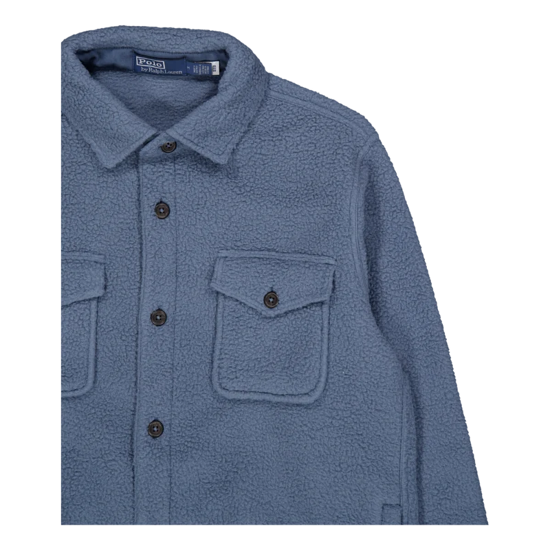 Pile Fleece Overshirt Blue Corsair