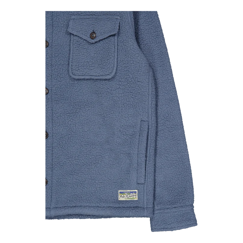 Pile Fleece Overshirt Blue Corsair