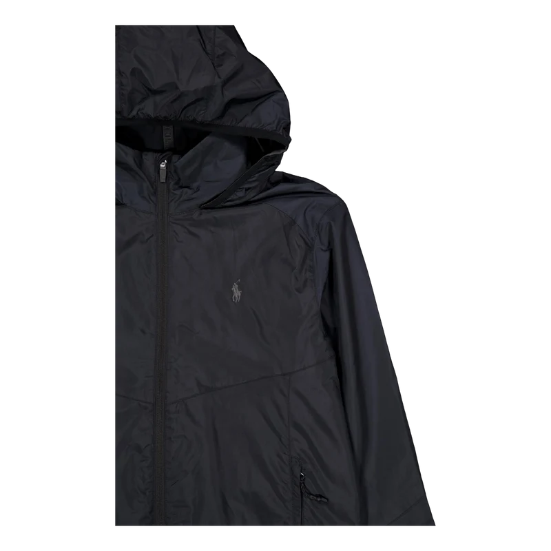 Water-Repellent Ripstop Jacket Polo Black