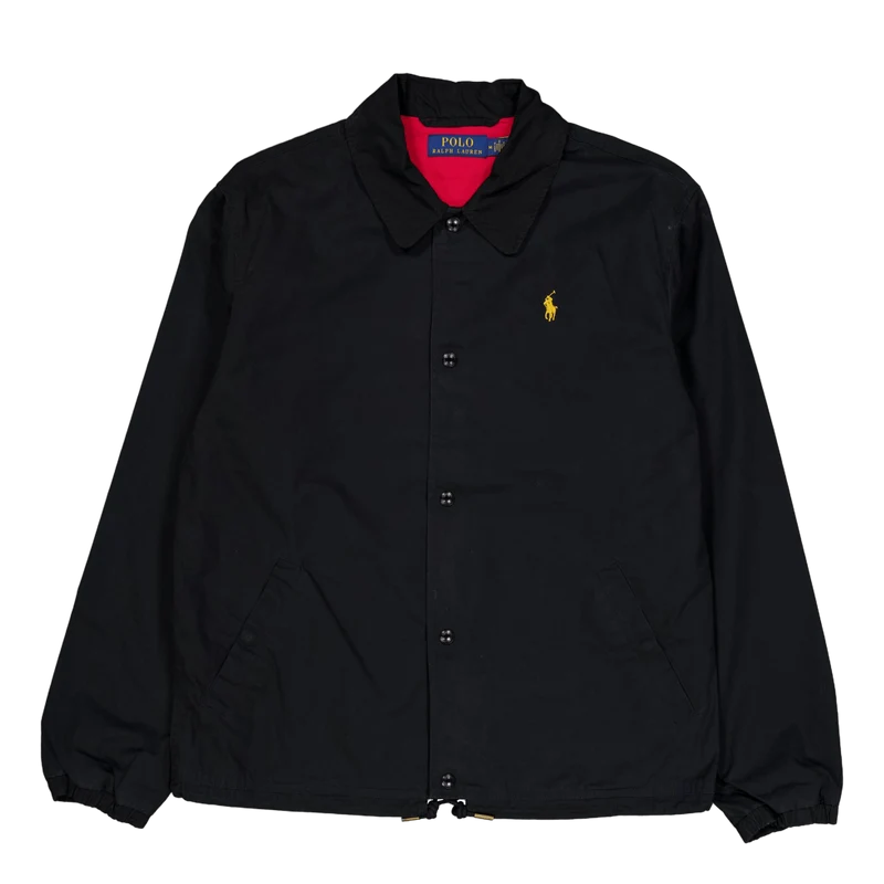 Lunar New Year Dragon Coach Jacket Polo Black