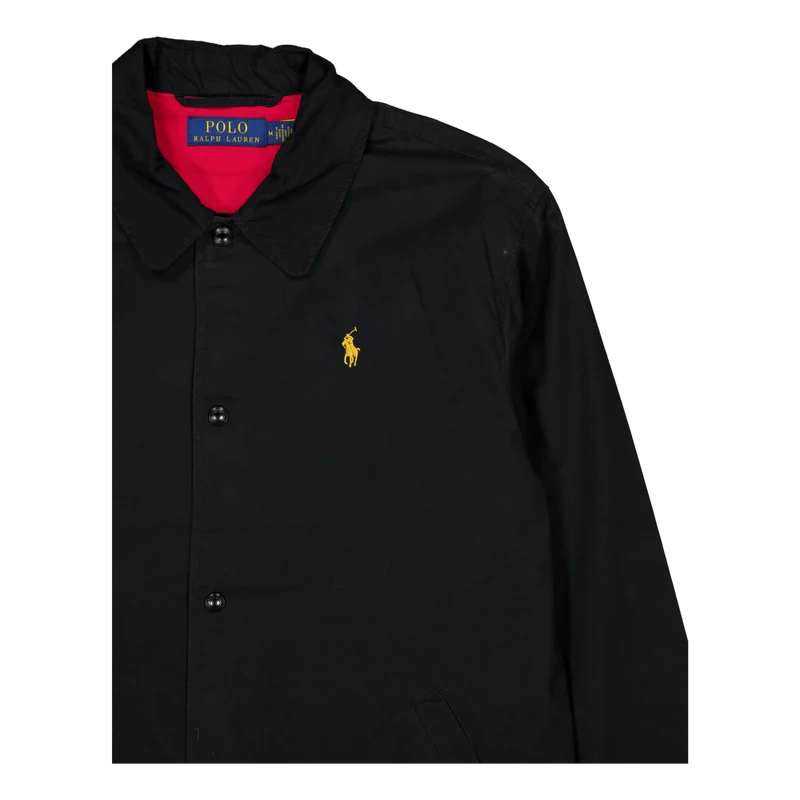 Lunar New Year Dragon Coach Jacket Polo Black