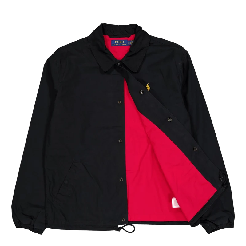 Lunar New Year Dragon Coach Jacket Polo Black