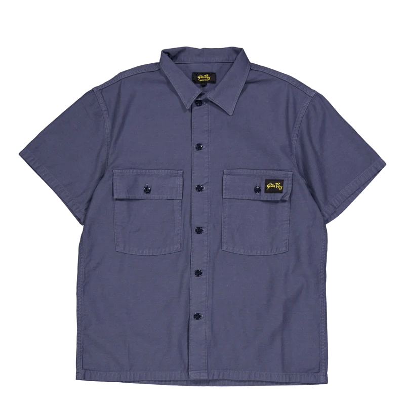 Cpo Short Sleeve Navy Sateen