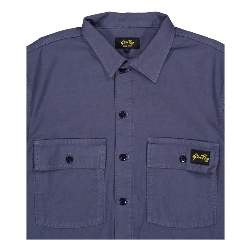 Cpo Short Sleeve Navy Sateen