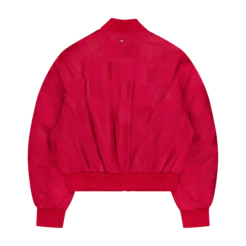 Tjcu Jacquard Boxy Bomber Jack Medium Red