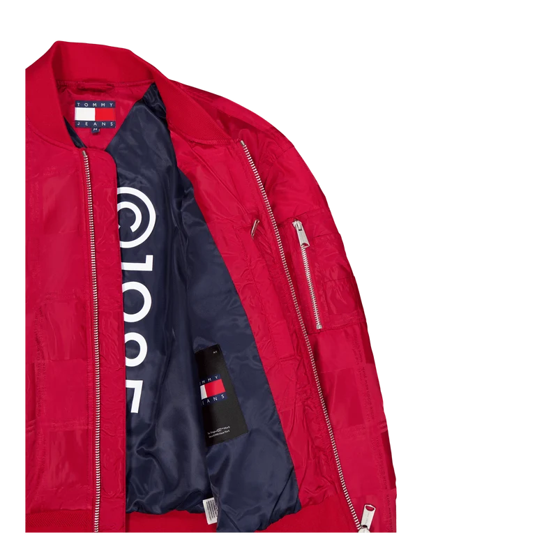 Tjcu Jacquard Boxy Bomber Jack Medium Red