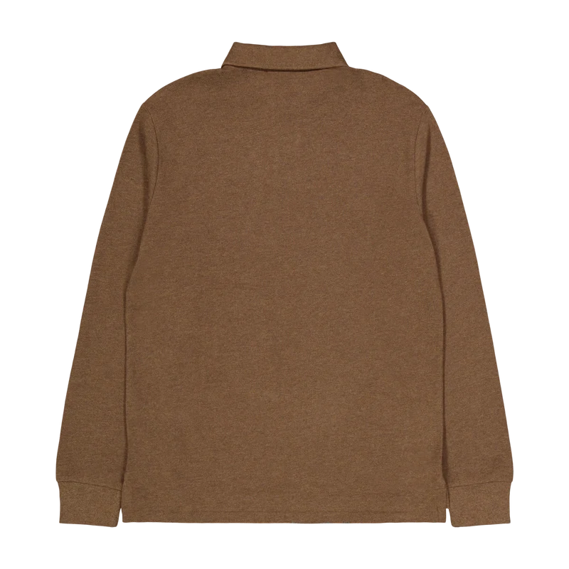 Custom Slim Long-Sleeve Polo Cedar Heather