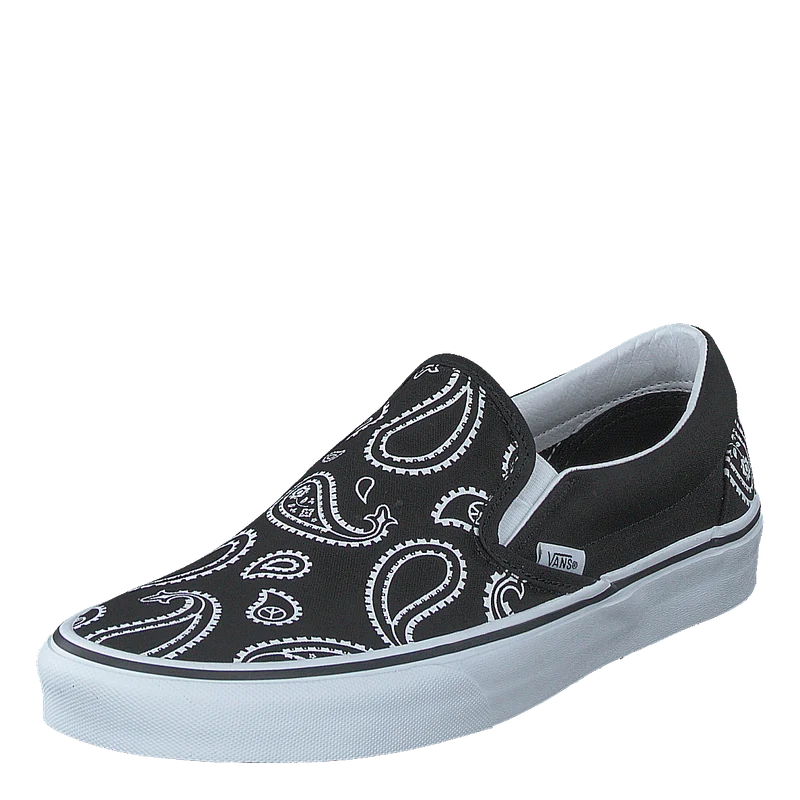 Ua Classic Slip-on (peace Paisley) Blk/trwht