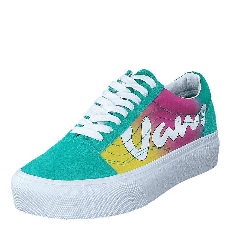 Ua Old Skool Platform (spring Fade)atlantstrwht