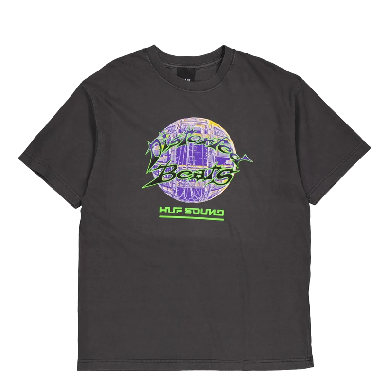 Distorted Washed S/s Tee Washed Black