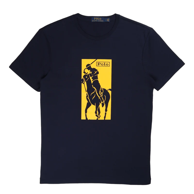 Custom Slim Fit Big Pony Logo T-Shirt Cruise Navy