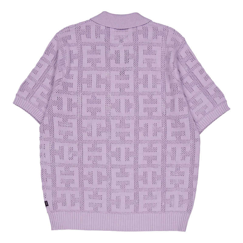 Monogram Jacquard Zip Sweater Lavender