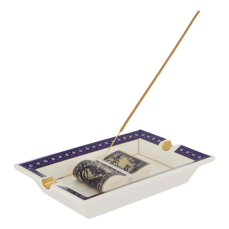 Square Incense Tray Navy