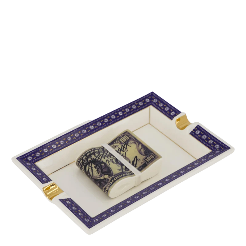 Square Incense Tray Navy