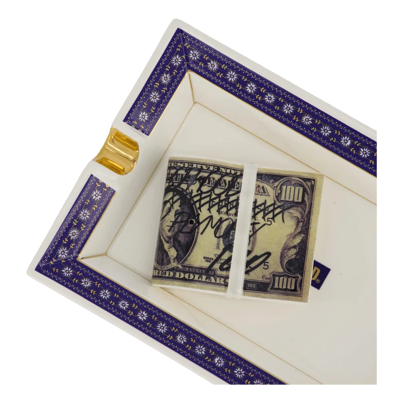 Square Incense Tray Navy
