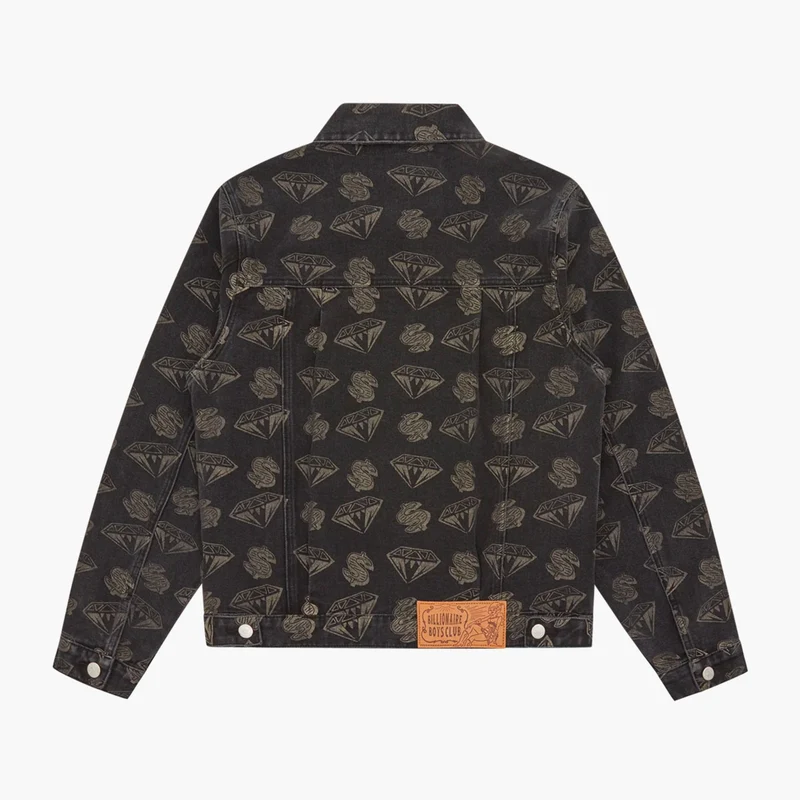 Diamonds & Dollars Denim Jacke Black