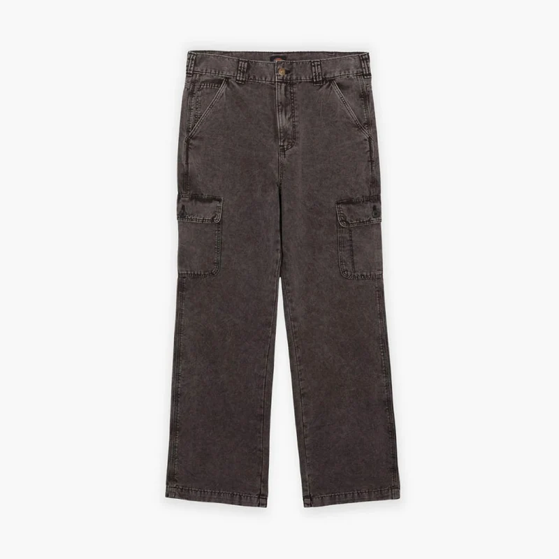 Newington Pant Dble Dye/acid Wash Black