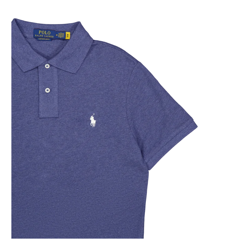 Custom Slim Fit Mesh Polo Shirt Navy Heather