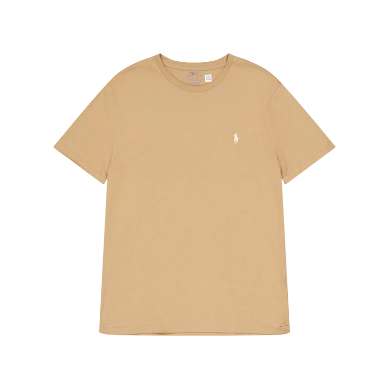 Custom Slim Jersey Crewneck T-Shirt Cafe Tan