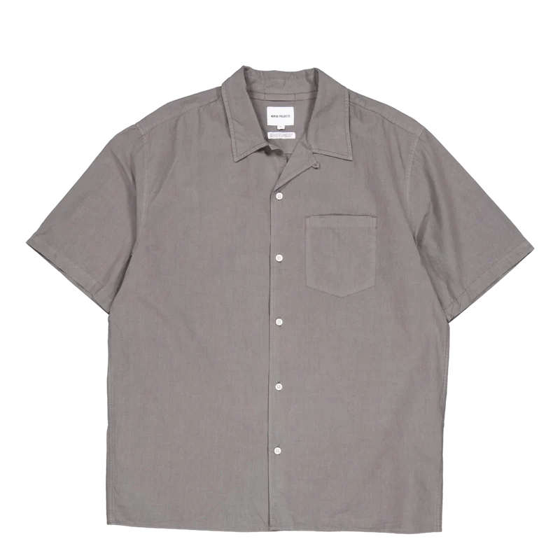 Carsten Cotton Tencel Shirt Mid Khaki