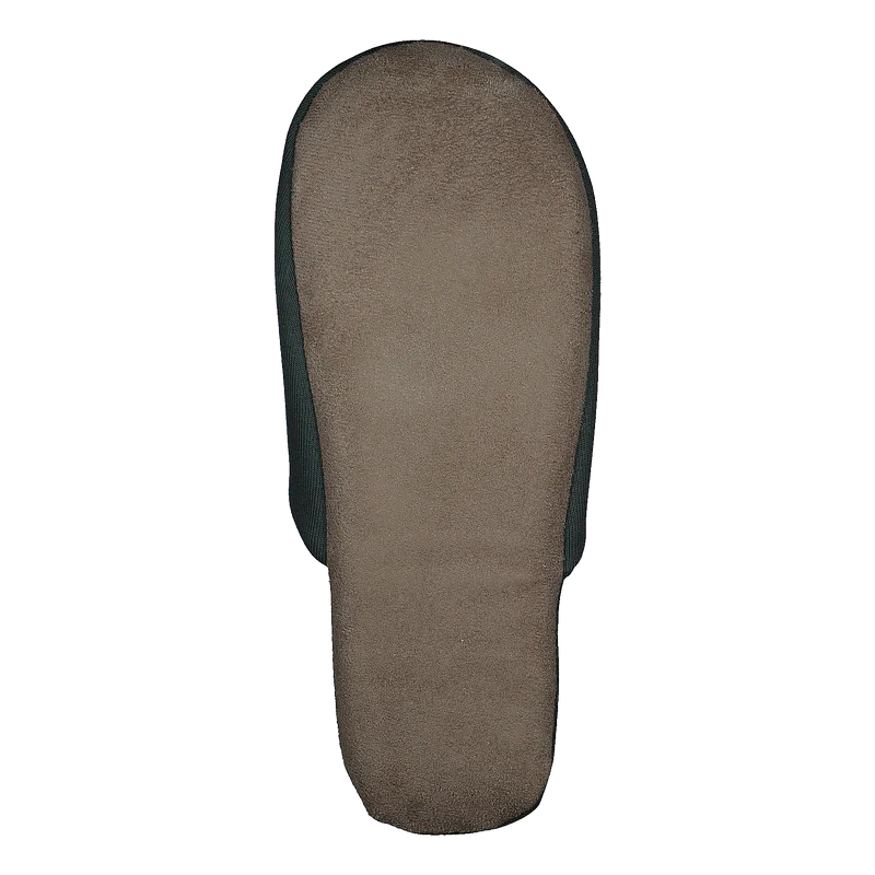 Script Embroidery Slippers Hemlock Green / White