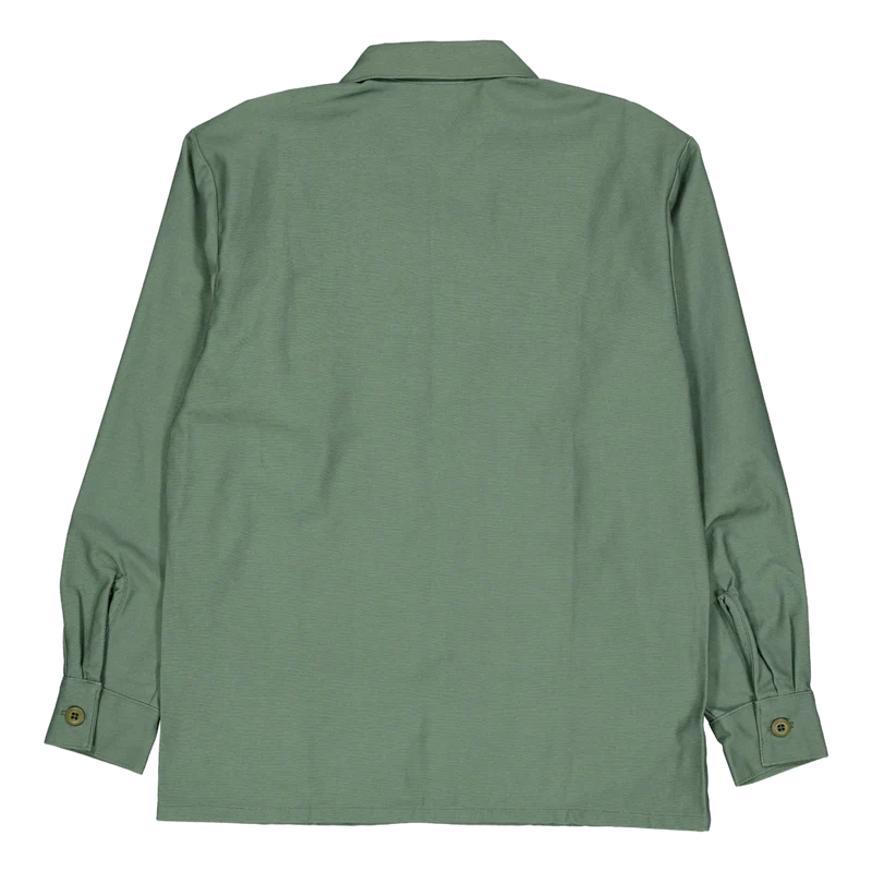 2 Pocket Shirt Olive Sateen