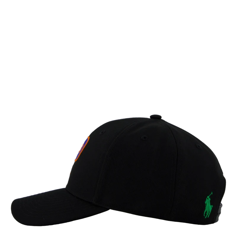 Logo-Embroidered Twill Ball Cap Polo Black