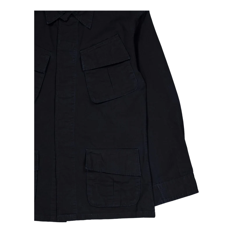 Classic Fit Ripstop Utility Shirt Polo Black
