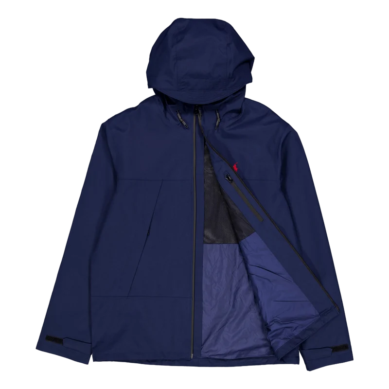 Water-Resistant Hooded Jacket Newport Navy