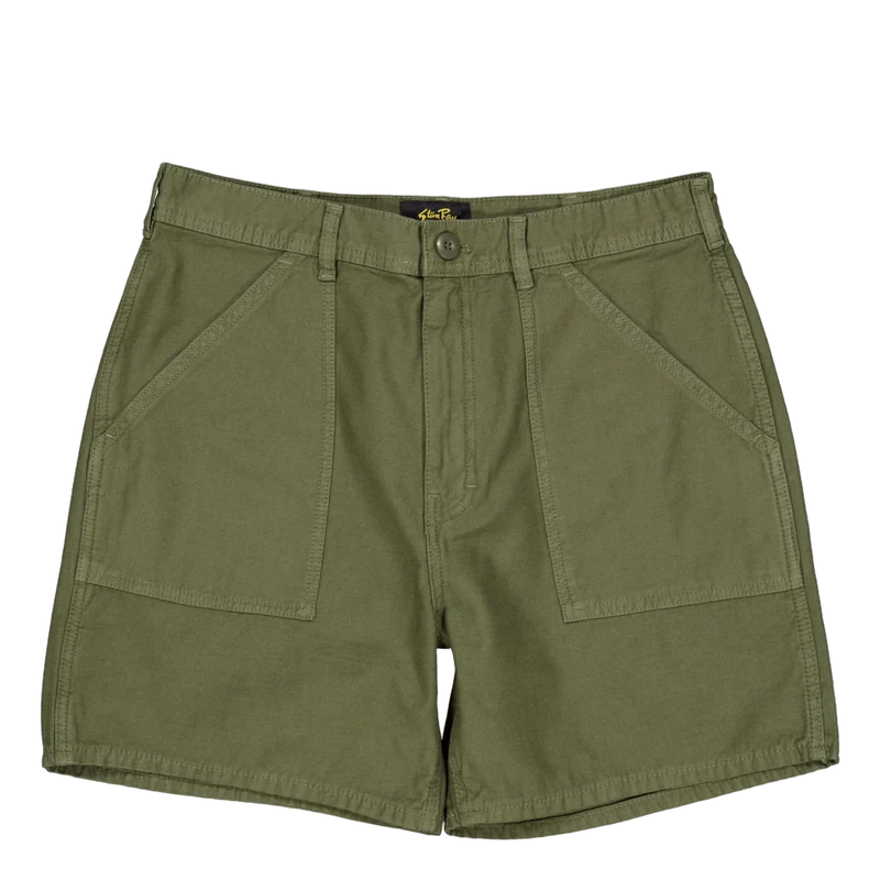 Fat Short 6" Inseam Olive Sateen