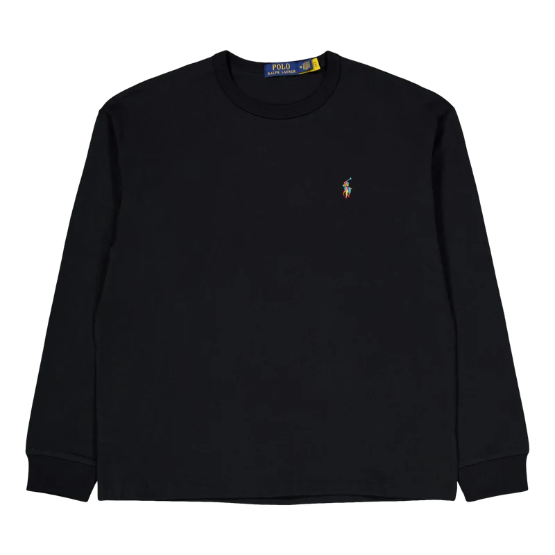 Relaxed Fit Big Pony Jersey T-Shirt Polo Black