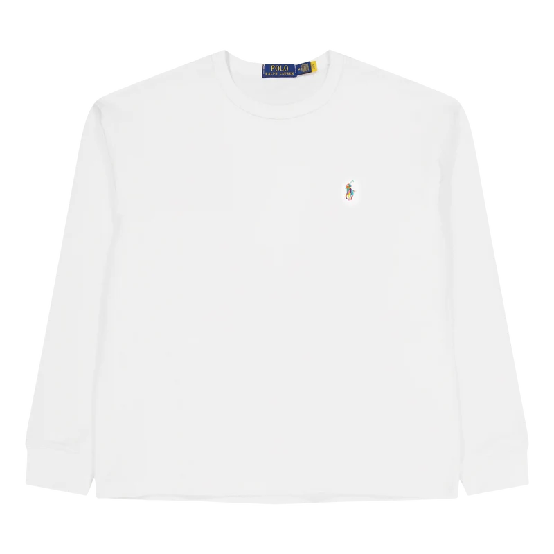 Relaxed Fit Big Pony Jersey T-Shirt White
